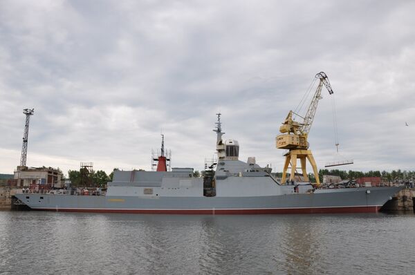 Profile view of the Sovershenny, expected to be delivered to the Pacific Fleet in the near future. Profile view of the Sovershenny, expected to be delivered to the Pacific Fleet in the near future. - Sputnik International