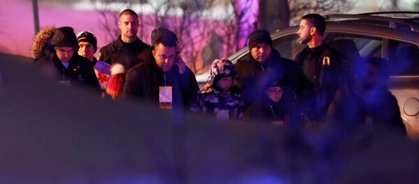 People leave a mosque after a shooting in Quebec City, Canada, January 29, 2017 - Sputnik International