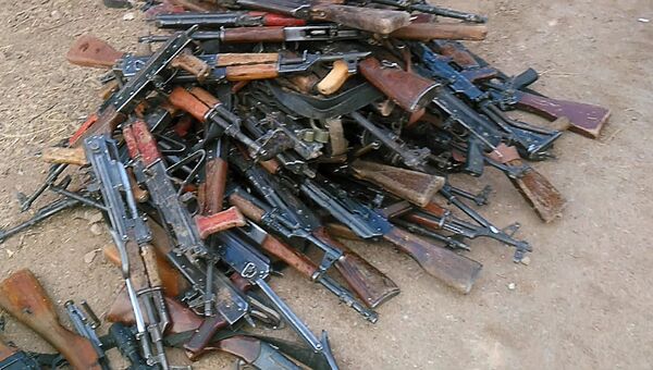 Weapon and ammunition Syrian insurgents surrendered to the government troops. File photo Weapon and ammunition Syrian insurgents surrendered to the government troops. File photo - Sputnik International