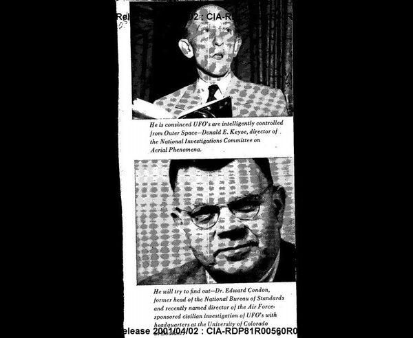 Donald E. Keyoe and Dr. Edward Condon Donald E. Keyoe and Dr. Edward Condon - Sputnik International