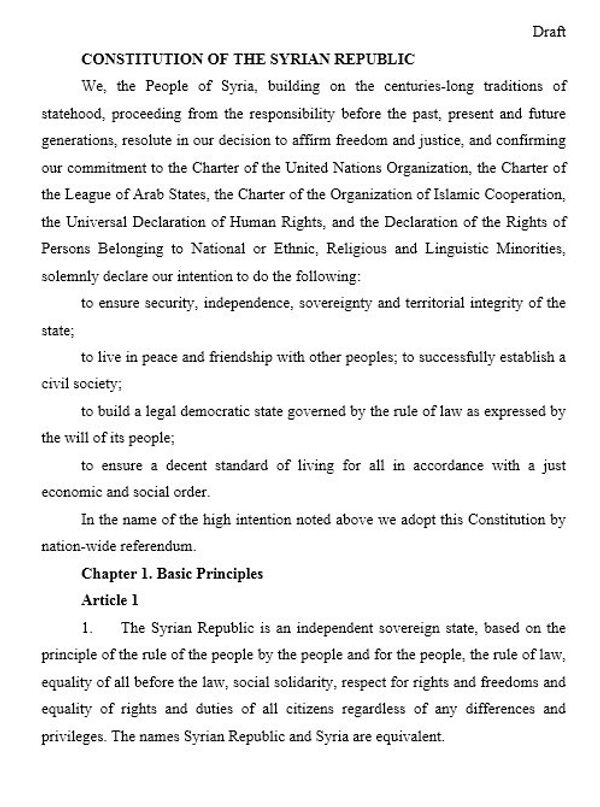 Draft Constitution - Sputnik International