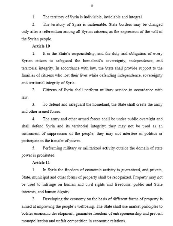 Syrian Constitution, Page 6 Syrian Constitution, Page 6 - Sputnik International