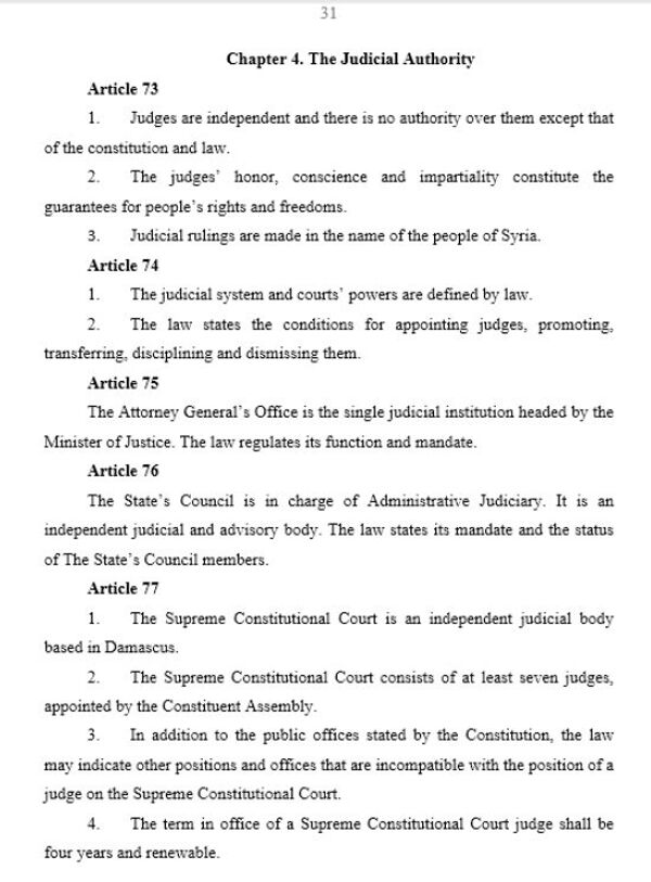 Syrian Constitution, Page 31 Syrian Constitution, Page 31 - Sputnik International