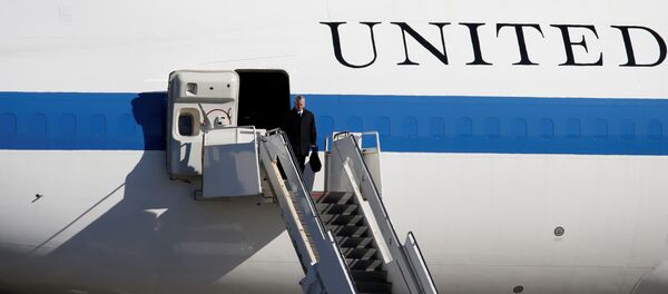 U.S. Defense Secretary Jim Mattis walks off an aircraft upon his arrival at Yokota Air Base on the outskirts of Tokyo, Japan, February 3, 2017. U.S. Defense Secretary Jim Mattis walks off an aircraft upon his arrival at Yokota Air Base on the outskirts of Tokyo, Japan, February 3, 2017. - Sputnik International