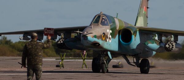 A Sukhoi-25 aircraft of the Belarus Air Force A Sukhoi-25 aircraft of the Belarus Air Force - Sputnik International