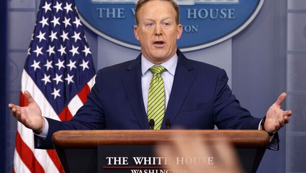 White House press secretary Sean Spicer speaks during the daily press briefing in the briefing room of the White House in Washington - Sputnik International