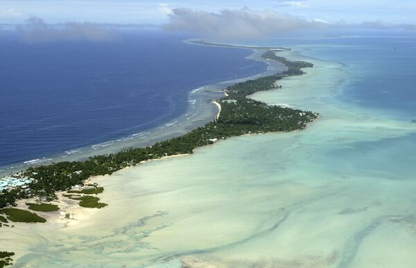 Tarawa atoll, Kiribati, is seen in an aerial view Tarawa atoll, Kiribati, is seen in an aerial view - Sputnik International