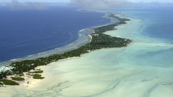Tarawa atoll, Kiribati, is seen in an aerial view - Sputnik International