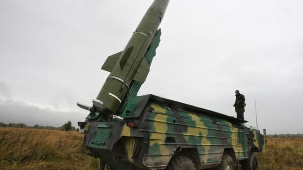 Tochka short-range tactical ballistic missile launched from test area in the Kaliningrad Region - Sputnik International