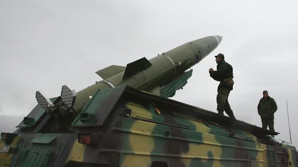 Tochka short-range tactical ballistic missile launched from test area in the Kaliningrad Region - Sputnik International
