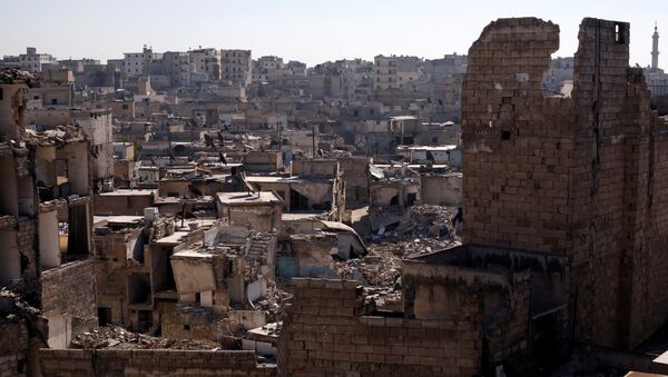 A general view shows damaged buildings at al-Kalasa district of Aleppo, Syria in Aleppo, Syria - Sputnik International