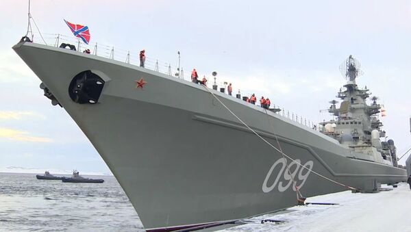 Battlecruiser Pyotr Velikiy Docks In Severomorsk - Sputnik International