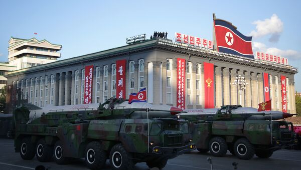 Medium range Nodong ballistic missiles are paraded in Pyongyang, North Korea (File) - Sputnik International