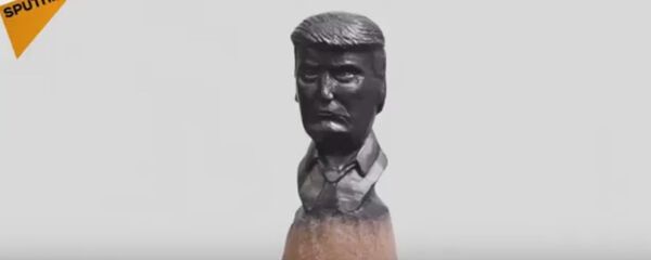Russian Artist Carves Trump's Portrait On A Pencil Lead - Sputnik International