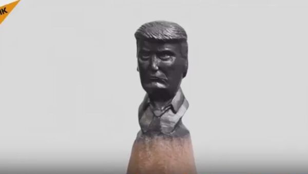 Russian Artist Carves Trump's Portrait On A Pencil Lead - Sputnik International