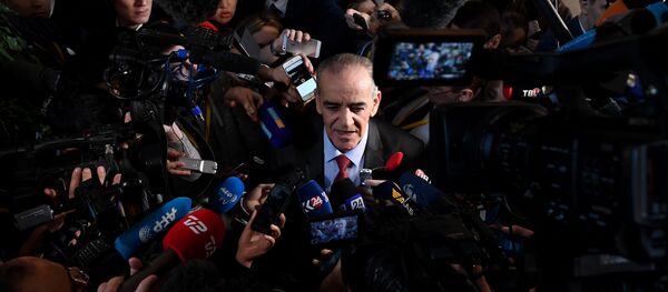 Rebel spokesman Yehya al-Aridi speaks to the media during the second day of Syria peace talks at Astana's Rixos President Hotel on January 24, 2017 Rebel spokesman Yehya al-Aridi speaks to the media during the second day of Syria peace talks at Astana's Rixos President Hotel on January 24, 2017 - Sputnik International