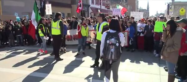 Milwaukee Protest Against Sheriff Clarke's Proposed Immigration Crackdown Milwaukee Protest Against Sheriff Clarke's Proposed Immigration Crackdown - Sputnik International