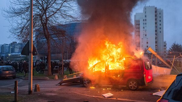 Protests against police brutality in the French town of Bobigny. file photo - Sputnik International