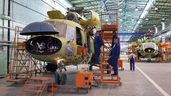 The assembly hall at Kazan Helicopter Plant, Kazan - Sputnik International