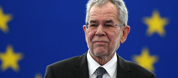 Austria's President Alexander Van der Bellen looks on before delivering a speech during a plenary session of the European Parliament on February 14, 2017 in Strasbourg, eastern France - Sputnik International