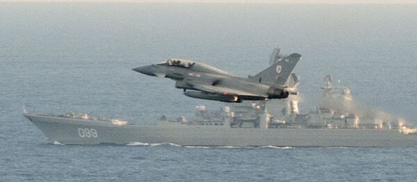 British Navy and Air Force escort Russian warships Admiral Kuznetsov and Pyotr Veliky British Navy and Air Force escort Russian warships Admiral Kuznetsov and Pyotr Veliky - Sputnik International