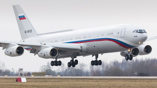 Ilyushin IL-96-400VVIP (ex. IL-96-400T Polet) converted into passenger version from cargo variant for Ministry of Defence - Sputnik International