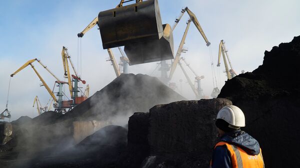Coal unloaded at Odessa port. File photo - Sputnik International
