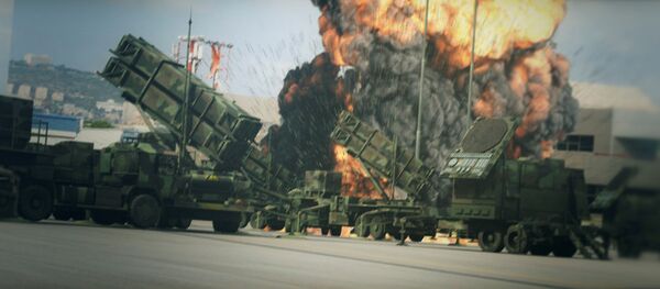 A picture taken from Animation film Battle of Persian Gulf II depicts an armed confrontation between Iran's Revolutionary Guards and the U.S. Navy A picture taken from Animation film Battle of Persian Gulf II depicts an armed confrontation between Iran's Revolutionary Guards and the U.S. Navy - Sputnik International