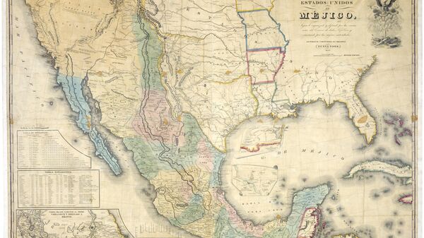 Mapa de los Estados Unidos de Méjico by John Distrunell, the 1847 map used during the negotiations - Sputnik International