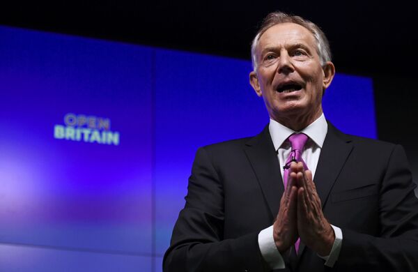 Former British Prime Minister Tony Blair delivers a keynote speech at a pro-Europe event in London, Britain, February 17, 2017. Former British Prime Minister Tony Blair delivers a keynote speech at a pro-Europe event in London, Britain, February 17, 2017. - Sputnik International