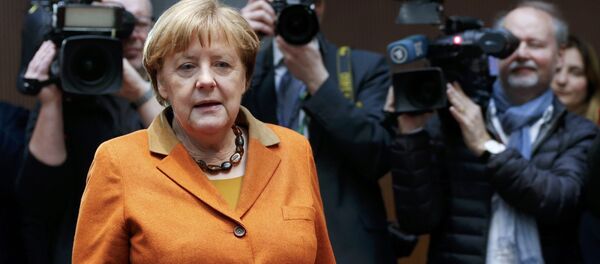 German Chancellor Angela Merkel arrives in the witness stand of a parliamentary inquiry in Berlin investigating the NSA's activities in Germany, February 16, 2017. German Chancellor Angela Merkel arrives in the witness stand of a parliamentary inquiry in Berlin investigating the NSA's activities in Germany, February 16, 2017. - Sputnik International