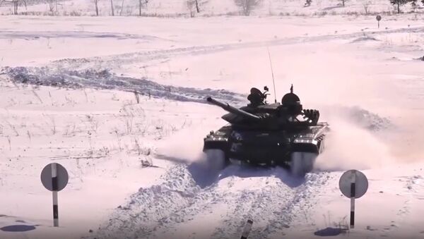 Russian Troops Prepare For Tank Biathlon - Sputnik International