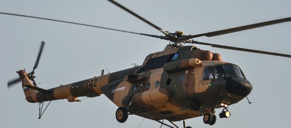 Mi-17B-5 helicopter performs a demonstration flight - Sputnik International