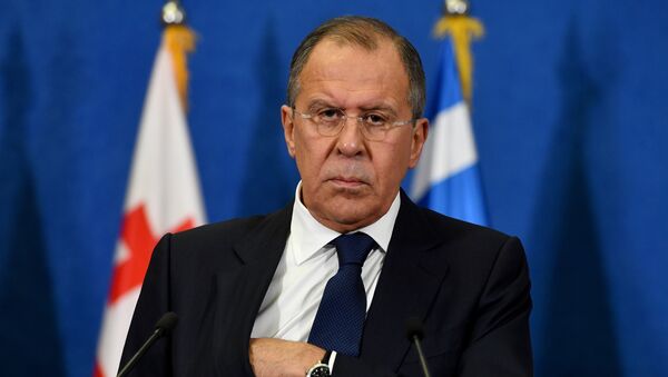 Russian Foreign Minister Sergey Lavrov looks on during a press conference after the BSEC session in Belgrade on December 13, 2016 - Sputnik International