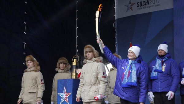 Эстафета спортивного огня III зимних Всемирных военных игр - Sputnik International