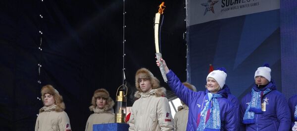 Эстафета спортивного огня III зимних Всемирных военных игр - Sputnik International