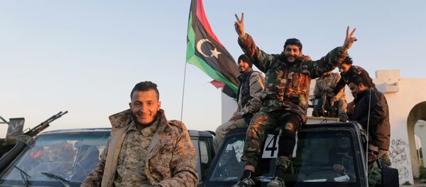 Libyans celebrate the sixth anniversary of the Libyan revolution, in Benghazi, Libya February 17, 2017 Libyans celebrate the sixth anniversary of the Libyan revolution, in Benghazi, Libya February 17, 2017 - Sputnik International