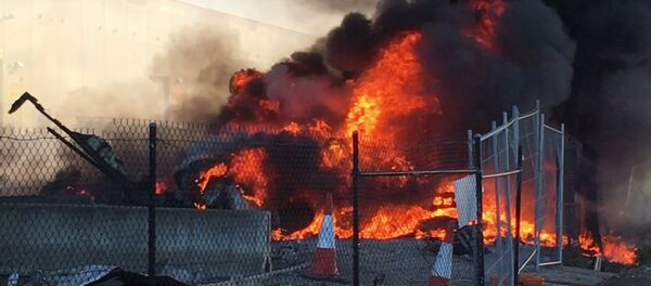 This image made from video shows the site of a plane crash at Essendon Airport in Melbourne, Australia Tuesday, Feb. 21, 2017 - Sputnik International