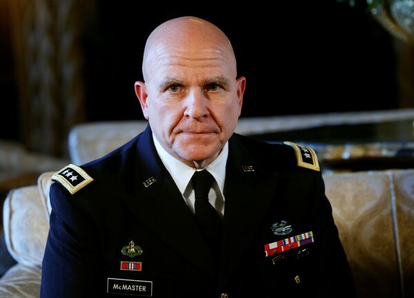 National Security Adviser Army Lt. Gen. H.R. McMaster listens as U.S. President Donald Trump makes the announcement at his Mar-a-Lago estate in Palm Beach, Florida U.S. February 20, 2017 National Security Adviser Army Lt. Gen. H.R. McMaster listens as U.S. President Donald Trump makes the announcement at his Mar-a-Lago estate in Palm Beach, Florida U.S. February 20, 2017 - Sputnik International