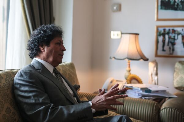 Ahmed Qaddaf al-Dam, cousin of Libya's former president Muammar Gaddafi, at his apartment in Cairo, Egypt, file photo. Ahmed Qaddaf al-Dam, cousin of Libya's former president Muammar Gaddafi, at his apartment in Cairo, Egypt, file photo. - Sputnik International