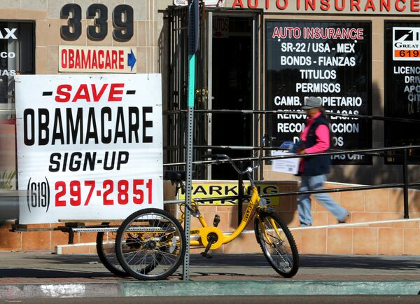 An insurance store advertises Obamacare in San Ysidro, California, U.S., January 25, 2017 - Sputnik International