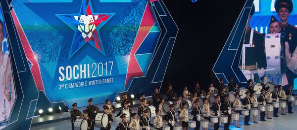 The Alexandrov Academic Ensemble of Song and Dance of the Russian Army performs at the opening ceremony of the 3rd CISM World Military Winter Games - Sputnik International