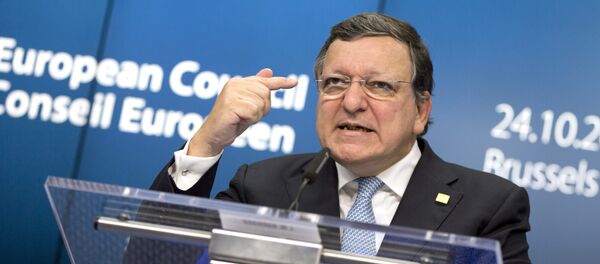 European Commission President Jose Manuel Barroso speaks during a media conference after an EU summit at the EU Council building in Brussels, on Friday, Oct. 24, 2014. European Commission President Jose Manuel Barroso speaks during a media conference after an EU summit at the EU Council building in Brussels, on Friday, Oct. 24, 2014. - Sputnik International