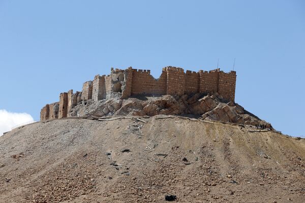 View of Fakhr-al-Din al-Ma'ani Castle, known as Palmyra citadel, on a hilltop in the ancient city of Palmyra (File) - Sputnik International