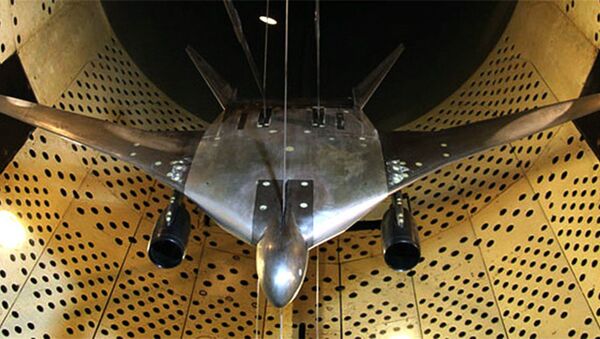 Plane model in wind tunnel - Sputnik International