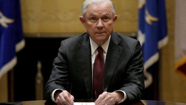 U.S. Attorney General Jeff Sessions holds his first meeting with heads of federal law enforcement components at the Justice Department. in Washington U.S., February 9, 2017 - Sputnik International