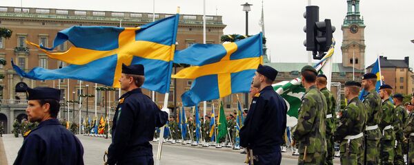  Swedish armed forces soldiers attend a rehearsal in front of the Royal Palace in Stockholm, Sweden (File) - Sputnik International