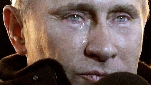 FILE - In this Sunday, March 4, 2012 file photo, Russian Prime Minister Vladimir Putin, who claimed victory in Russia's presidential election, tears up as he reacts at a massive rally of his supporters at Manezh square outside Kremlin, in Moscow. - Sputnik International