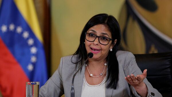 Venezuela's Foreign Minister Delcy Rodriguez talks to the media during a news conference in Caracas, Venezuela February 15, 2017. - Sputnik International