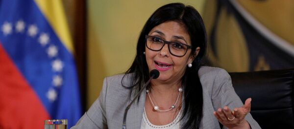 Venezuela's Foreign Minister Delcy Rodriguez talks to the media during a news conference in Caracas, Venezuela February 15, 2017. - Sputnik International